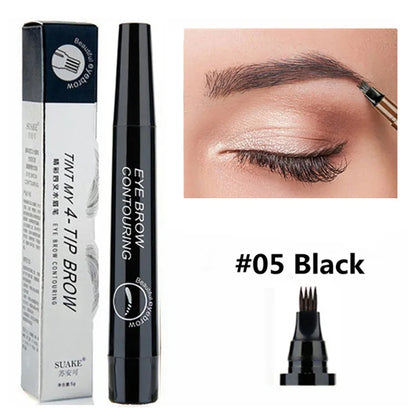 5 Colors Microblading Eyebrow Pen Waterproof Liquid Eyebrow Pencil Long Lasting Eyebrow Pen 4 Oints Eyebrow Pen Cosmetics