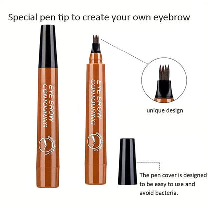 5 Colors Microblading Eyebrow Pen Waterproof Liquid Eyebrow Pencil Long Lasting Eyebrow Pen 4 Oints Eyebrow Pen Cosmetics